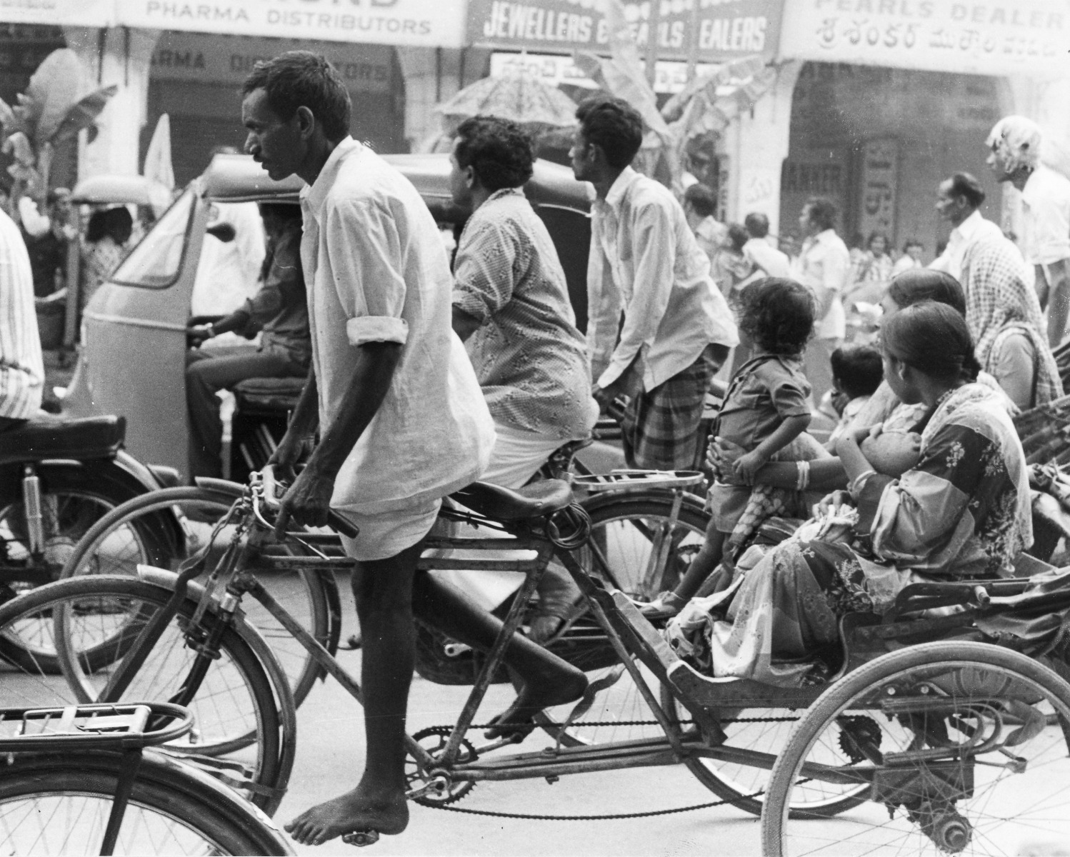Cycle Rickshaws, Hyderabad - 1980s